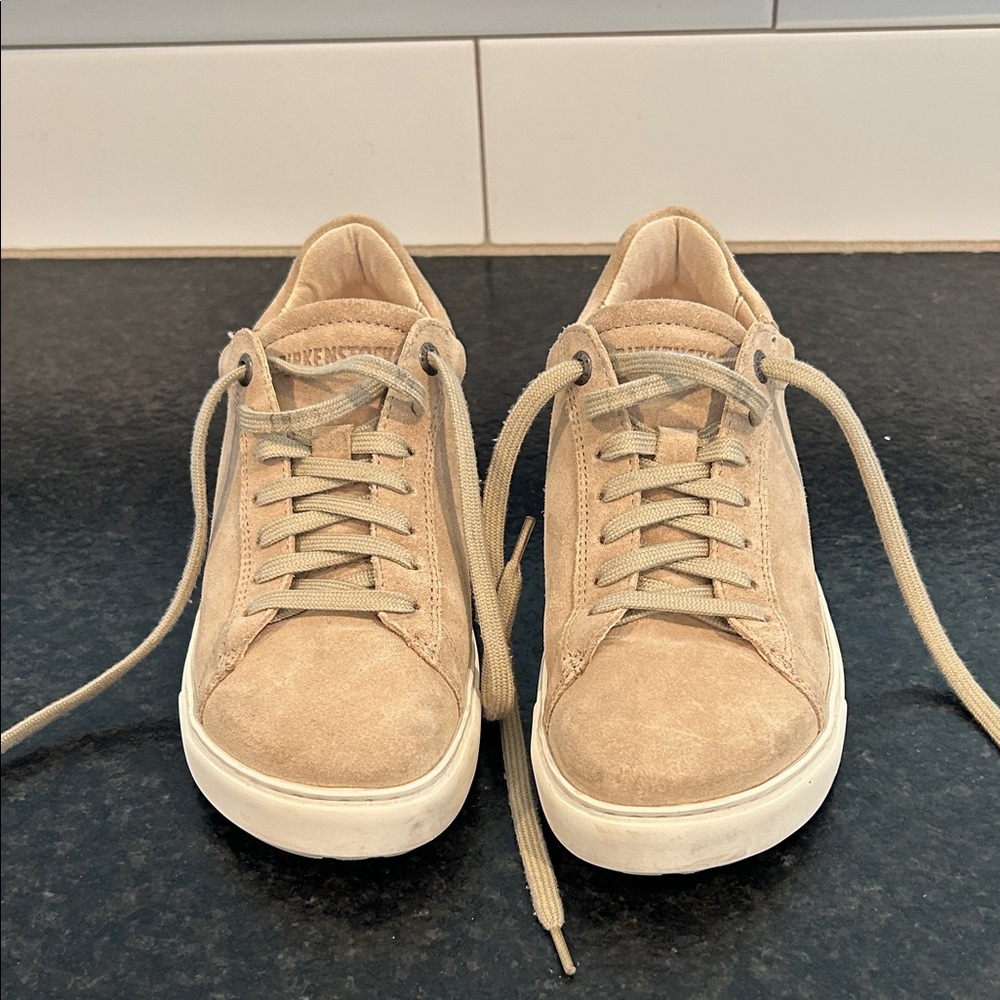 Birkenstock Women’s Tan Suede Sneakers
